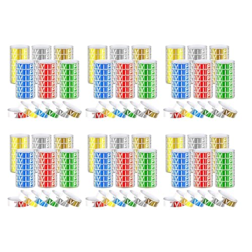 Fivetwofive 3600Er-Pack VIP- VIP-Armbänder Wasserdichte VIP-Armbänder Neonfarbene Armbänder Vielfalt für Events, Partys von Fivetwofive