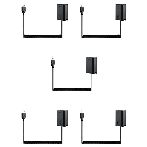 Fivetwofive 5X USB Ladekabel NP-FW50 Dummy Batterie Kabel für A7 A7R A7S A7M A7II A7S2 A7M2 A7R2 A6500 A6300 DC Koppler von Fivetwofive