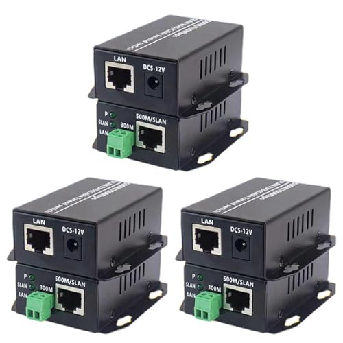 Fivetwofive 6X Ethernet über Twisted Pair-Konverter - Ethernet Extender über Twisted Line Telefonkabel, RJ45 LAN Netzwerk-Booster von Fivetwofive