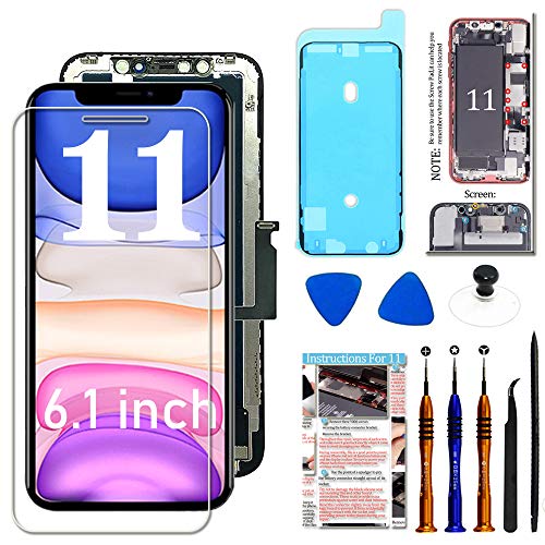 Fixerman Display für iPhone 11 LCD Bildschirm Ersatz 6,1 Zoll 3D Touch Digitizer Montage Glas Touchscreen Ersatz mit Reparatursatz, Kompatibel für Modell A2111, A2223, A2221 Fixerman Display für iPhone 11 LCD Bildschirm Ersatz 6,1 Zoll 3D Touch Digitizer Montage Glas Touchscreen Ersatz mit Reparatursatz, Kompatibel für Modell A2111, A2223, A2221 von Fixerman