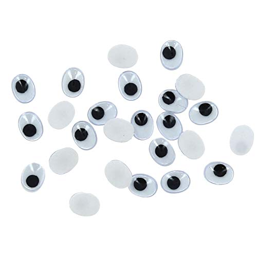 Fixo Kids Oval-Augen, selbstklebend, 12 mm, 35 Stück, Schwarz von Fixo Kids