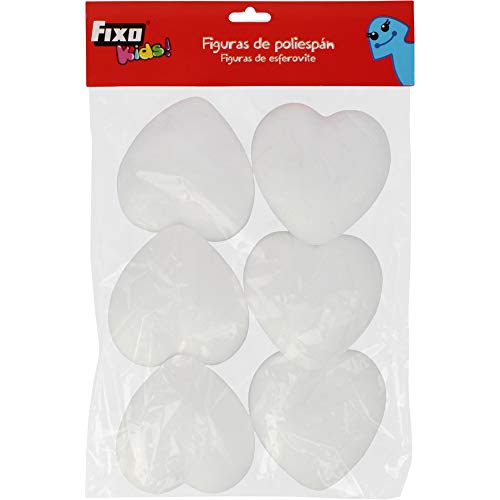 Fixo Kids Porexpan Herzen, 6 Stück, 8 cm von Fixo Kids