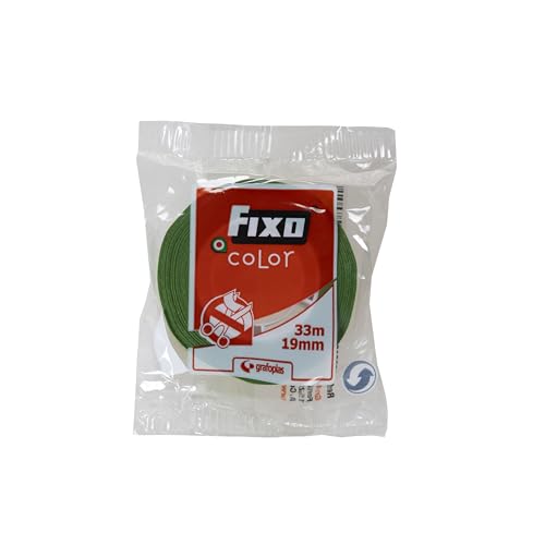 Fixo Color 75088120 Klebeband, grün, 19 mm x 33 m, ideal für Bastelarbeiten von Fixo