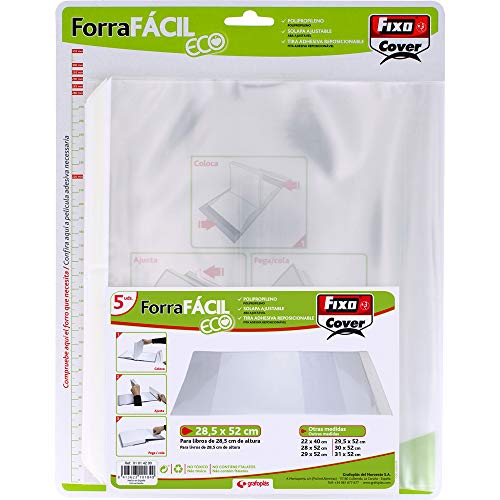 Fixo Cover 01014200-paquete 5 kleidet einfache Eco mit Klappdeckel verstellbar von 285 x 520 mm von Grafoplás