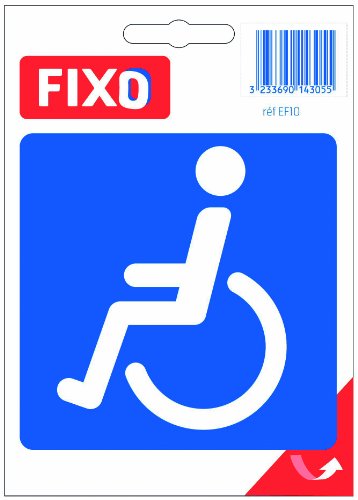 Fixo EF10 Stickers 100 x 100 mm „Behinderten-WC“ von Fixo