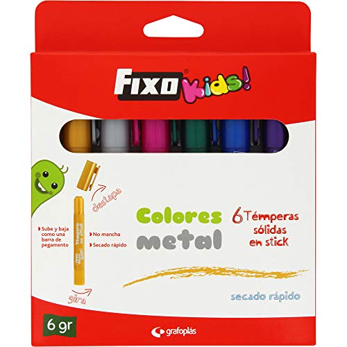 Fixo Kids 35199 Box mit 6 soliden Temperaturen, in Stick, verschiedene Farben aus Metall von Fixo