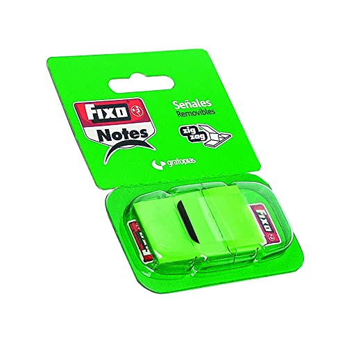 Fixo Notes 65006620. Klebemarker mit Spender, grün, PET, 25 x 43 mm von Fixo