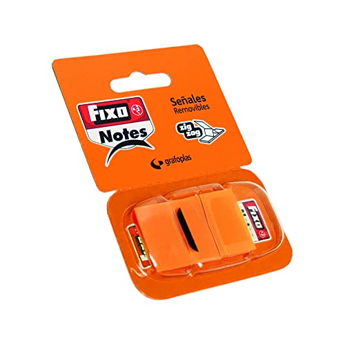 Fixo Notes 65006652. Klebemarker mit Spender, Orange, PET, 25 x 43 mm von Fixo