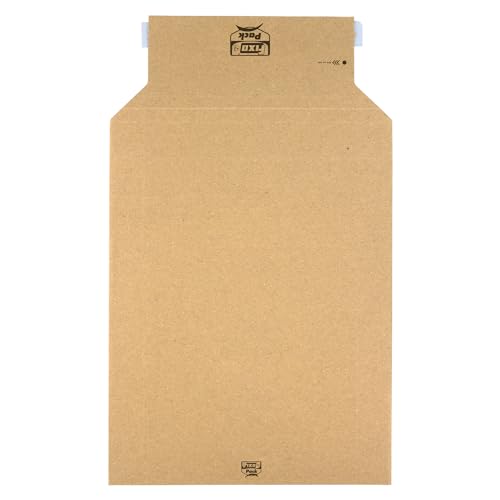 Fixo Packung | 30 Versandumschläge aus festem Karton mit Faltenbalg | 276 x 352 mm | Mindestmaße 205 x 282 mm | Faltenbalg 70 mm | selbstklebender Verschluss | Faltenbalg 70 mm | perfekt für den von Fixo