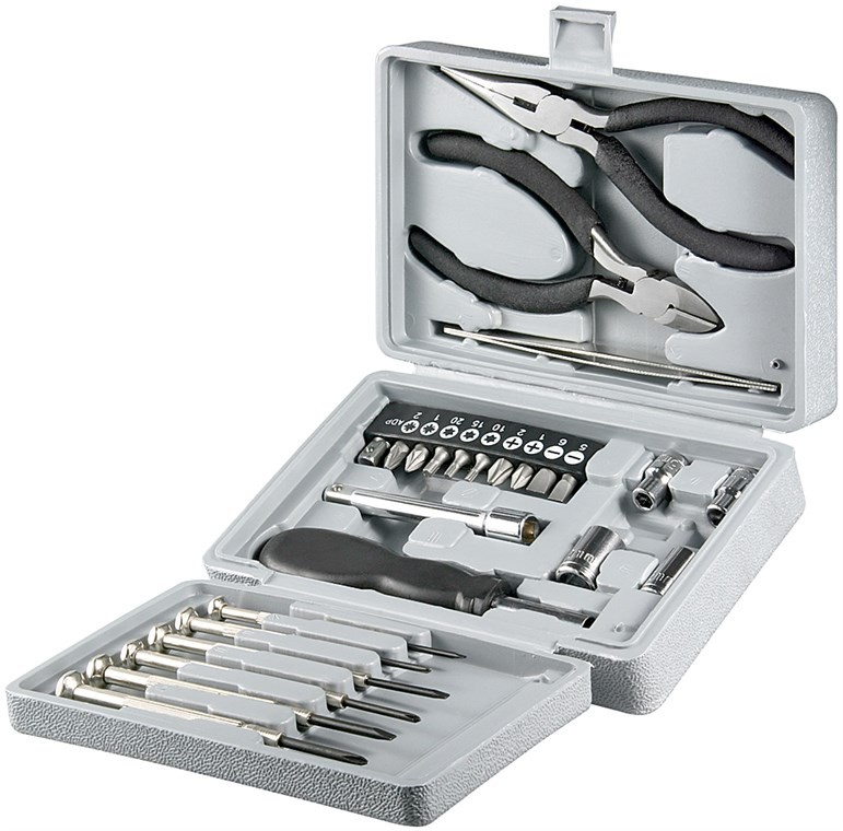 Fixpoint 25-teiliges Universal-Feinmechaniker-Set - geliefert in praktischer Plastikbox von Fixpoint