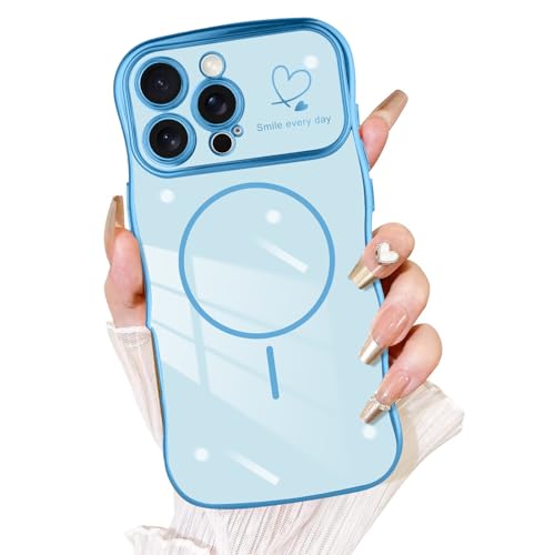 Fiyart Schutzhülle für iPhone 16 Pro Max, niedlicher Wellenrahmen, gelockte Form, Liebesherzen, Beschichtung für Frauen und Mädchen, Kameraschutz, kompatibel mit MagSafe, magnetisch, stoßfest, 17,5 cm Fiyart Schutzhülle für iPhone 16 Pro Max, niedlicher Wellenrahmen, gelockte Form, Liebesherzen, Beschichtung für Frauen und Mädchen, Kameraschutz, kompatibel mit MagSafe, magnetisch, stoßfest, 17,5 cm von Fiyart