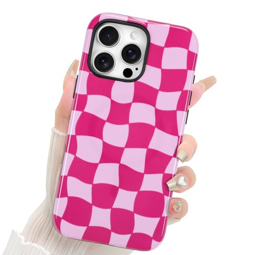 Fiyart Schutzhülle für iPhone 16 Pro Max, niedliches, trendiges, ästhetisches Karomuster, kompatibel mit MagSafe-kabellosem Laden für Frauen und Mädchen, stoßfeste Schutzhülle, 17,5 cm (6,9 Zoll von Fiyart