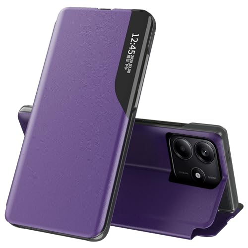 Fiyer Handyhülle für Xiaomi Redmi Note 14 5G Hülle Clear View Klappbar Leder Flip Hülle Redmi Note 14 Case mit Ständer 360 Stoßfest Und Kratzfest Klapphülle Schutzhülle Redmi Note 14 Cover (Lila) Fiyer Handyhülle für Xiaomi Redmi Note 14 5G Hülle Clear View Klappbar Leder Flip Hülle Redmi Note 14 Case mit Ständer 360 Stoßfest Und Kratzfest Klapphülle Schutzhülle Redmi Note 14 Cover (Lila) von Fiyer