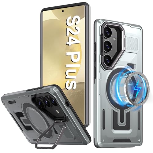 Handyhülle für Samsung Galaxy S24 Plus Hülle mit Mag-Safe Kameraschutz Ständer, Galaxy S24 Plus Case Militärstandard Stoßfeste Schutzhülle für Samsung S24 Plus mit Kickstand Silikon Cover (Grau) Handyhülle für Samsung Galaxy S24 Plus Hülle mit Mag-Safe Kameraschutz Ständer, Galaxy S24 Plus Case Militärstandard Stoßfeste Schutzhülle für Samsung S24 Plus mit Kickstand Silikon Cover (Grau) von Fiyer