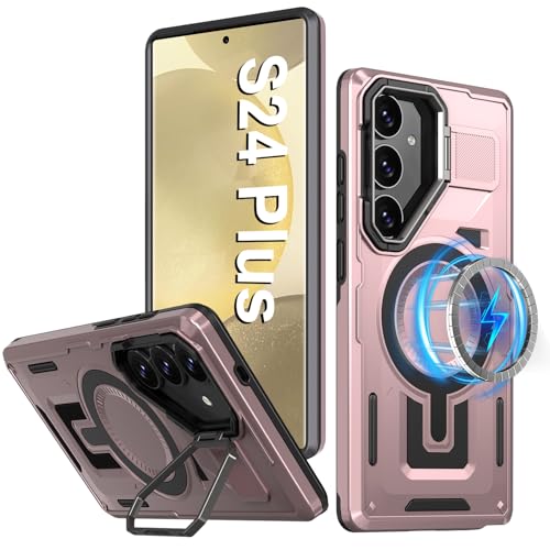 Handyhülle für Samsung Galaxy S24 Plus Hülle mit Mag-Safe Kameraschutz Ständer, Galaxy S24 Plus Case Militärstandard Stoßfeste Schutzhülle für Samsung S24 Plus mit Kickstand Silikon Cover (Rosa) Handyhülle für Samsung Galaxy S24 Plus Hülle mit Mag-Safe Kameraschutz Ständer, Galaxy S24 Plus Case Militärstandard Stoßfeste Schutzhülle für Samsung S24 Plus mit Kickstand Silikon Cover (Rosa) von Fiyer