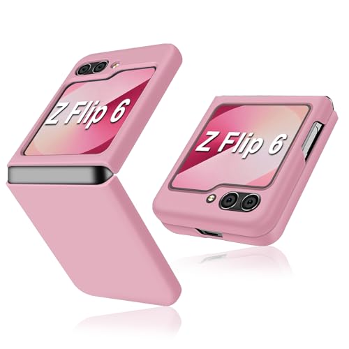 Hülle Z Flip 6, Handyhülle für Samsung Galaxy Z Flip 6 5G Hülle Flüssiges Silikon (2024 Neu), Ultra Dünne Leichte Premium Schutzhülle für Samsung Z Flip 6 Hülle Stoßfest Silikon Case Cover (Rosa) von Fiyer