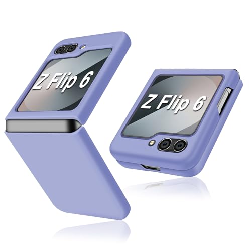 Hülle Z Flip 6, Handyhülle für Samsung Galaxy Z Flip 6 5G Hülle Flüssiges Silikon (2024 Neu), Ultra Dünne Leichte Premium Schutzhülle für Samsung Z Flip 6 Hülle Stoßfest Silikon Case Cover (Lila) von Fiyer