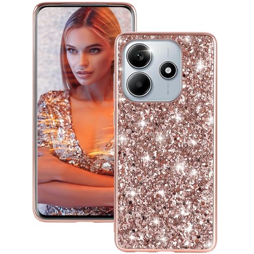 Redmi Note 14 Hülle, Handyhülle für Xiaomi Redmi Note 14 Hülle Glitzer Bling Sparkle Hülle Redmi Note 14 5G Case Cover Original Dünne Leichte Ganzkörper Stoßfest Anti-Kratzer Schutzhülle (Roségold) Redmi Note 14 Hülle, Handyhülle für Xiaomi Redmi Note 14 Hülle Glitzer Bling Sparkle Hülle Redmi Note 14 5G Case Cover Original Dünne Leichte Ganzkörper Stoßfest Anti-Kratzer Schutzhülle (Roségold) von Fiyer