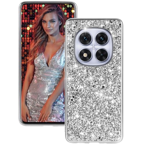 Redmi Note 14 Pro Hülle, Handyhülle für Xiaomi Redmi Note 14 Pro Hülle Glitzer Bling Sparkle Hülle Redmi Note 14 Pro 5G Case Cover Original Dünne Leichte Stoßfest Anti-Kratzer Schutzhülle (Silber) Redmi Note 14 Pro Hülle, Handyhülle für Xiaomi Redmi Note 14 Pro Hülle Glitzer Bling Sparkle Hülle Redmi Note 14 Pro 5G Case Cover Original Dünne Leichte Stoßfest Anti-Kratzer Schutzhülle (Silber) von Fiyer