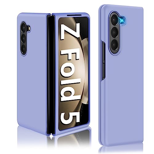 Z Fold 5 Hülle, Handyhülle für Samsung Galaxy Z Fold 5 Hülle (2023 Neu), Flüssiges Silikon Ultra Dünne Leichte Premium Schutzhülle für Samsung Z Fold 5 5G 360 Grad ​​​​Stoßfest Case Cover (Lila) von Fiyer