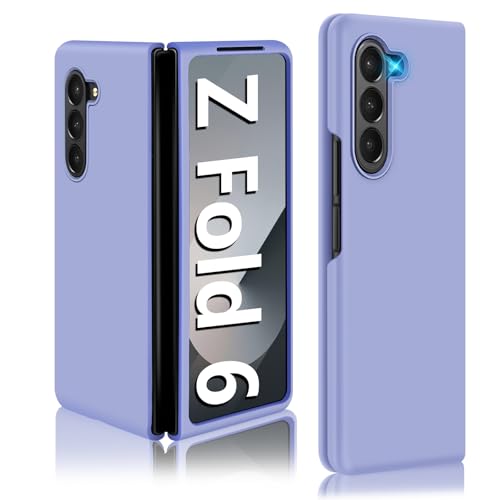 Z Fold 6 Hülle, Handyhülle für Samsung Galaxy Z Fold 6 Hülle (2024 Neu), Flüssiges Silikon Ultra Dünne Leichte Premium Schutzhülle für Samsung Z Fold 6 5G 360 Grad ​​​​Stoßfest Case Cover (Lila) von Fiyer