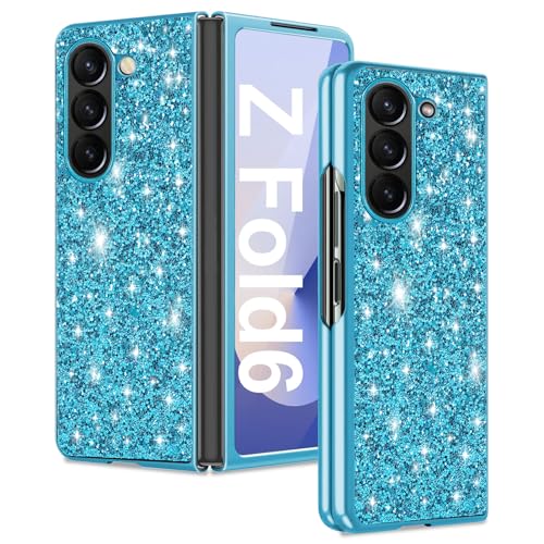 Samsung Galaxy Z Fold 6 Hülle - Glitzer Bling Sparkle Stoßfest Anti-Kratzer 360 Grad Schutzhülle Ultra Dünn 5G Case (Blau) Samsung Galaxy Z Fold 6 Hülle - Glitzer Bling Sparkle Stoßfest Anti-Kratzer 360 Grad Schutzhülle Ultra Dünn 5G Case (Blau) von Fiyer