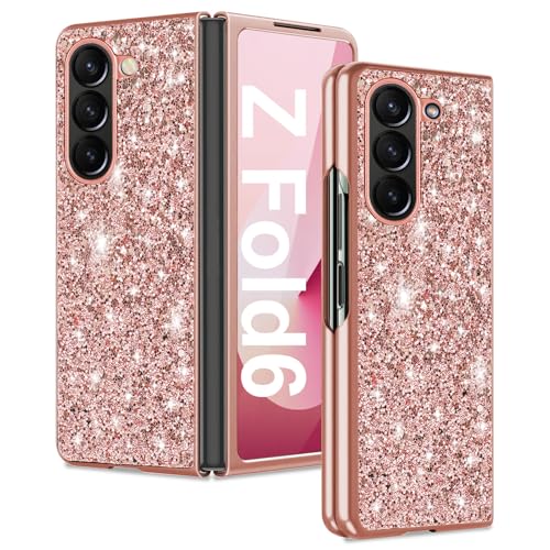 Samsung Galaxy Z Fold 6 Hülle - Glitzer Bling Sparkle Stoßfest Anti-Kratzer 360 Grad Schutzhülle Ultra Dünn 5G Case (Roségold) Samsung Galaxy Z Fold 6 Hülle - Glitzer Bling Sparkle Stoßfest Anti-Kratzer 360 Grad Schutzhülle Ultra Dünn 5G Case (Roségold) von Fiyer