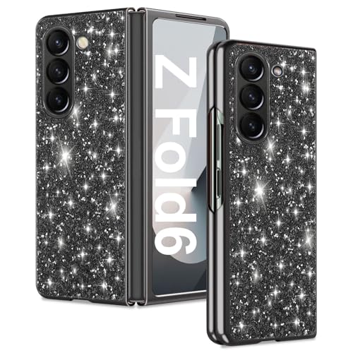 Samsung Galaxy Z Fold 6 Hülle - Glitzer Bling Sparkle Stoßfest Anti-Kratzer 360 Grad Schutzhülle Ultra Dünn 5G Case (Schwarz) Samsung Galaxy Z Fold 6 Hülle - Glitzer Bling Sparkle Stoßfest Anti-Kratzer 360 Grad Schutzhülle Ultra Dünn 5G Case (Schwarz) von Fiyer