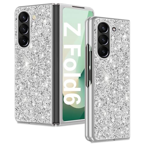 Z Fold 6 Hülle Handyhülle für Samsung Galaxy Z Fold 6 Hülle Glitzer Bling Sparkle Stoßfest Anti-Kratzer 360 Grad Schutzhülle für Samsung Z Fold 6 Hülle Ultra Dünn Galaxy Z Fold 6 5G Case (Silber) Z Fold 6 Hülle Handyhülle für Samsung Galaxy Z Fold 6 Hülle Glitzer Bling Sparkle Stoßfest Anti-Kratzer 360 Grad Schutzhülle für Samsung Z Fold 6 Hülle Ultra Dünn Galaxy Z Fold 6 5G Case (Silber) von Fiyer