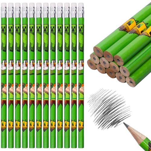Fizdoqg Miner Bleistift 24 Stück Video Gaming Bleistift Radiergummi HB Bleistifte Holzbleistifte für Schulanfang zum befüllen, Schule, Kindergeburtstag Gastgeschenke Give Away Fizdoqg Miner Bleistift 24 Stück Video Gaming Bleistift Radiergummi HB Bleistifte Holzbleistifte für Schulanfang zum befüllen, Schule, Kindergeburtstag Gastgeschenke Give Away von Fizdoqg