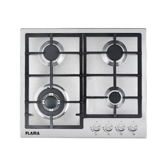 Flama 9006FL Gaskochfeld, schwarz, Edelstahl, Tisch, Gaskochfeld, Edelstahl, links, Metall Flama 9006FL Gaskochfeld, schwarz, Edelstahl, Tisch, Gaskochfeld, Edelstahl, links, Metall von Flama