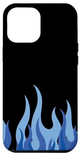 Hülle für iPhone 13 Pro Max Blaue Flamme, Feuermuster, psychedelisch, ästhetisch von Flames Fire Flame Pattern Print