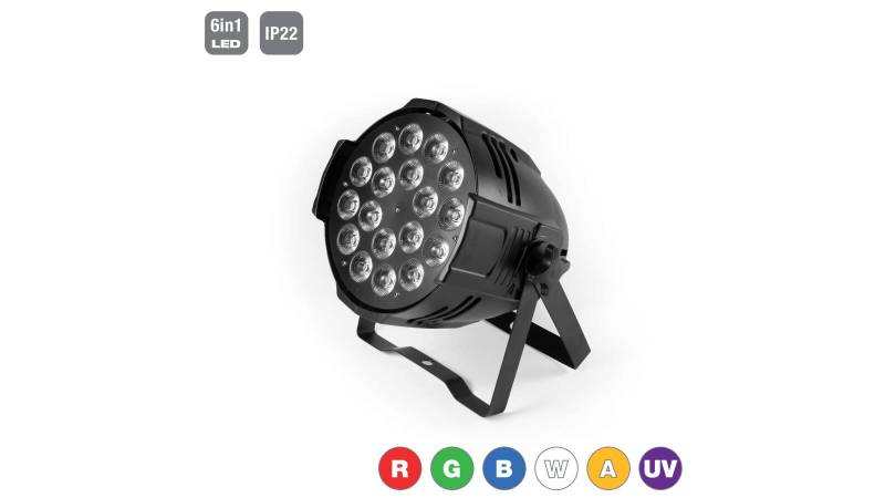 Flash LED PAR 18x15 RGBWA+UV 6in1 /ALU.HOUSING/ ver.11.21 von Flash