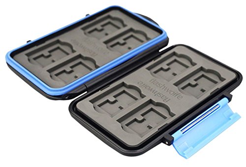 Flashwoife, 16 x Micro SDHC Karten Holder, Aufbewahrung SD Flash Card Case, Speicherkarten Etui Schutzbox, Hülle, spritzwasserfest, staubabweisend, schwarz von Flashwoife