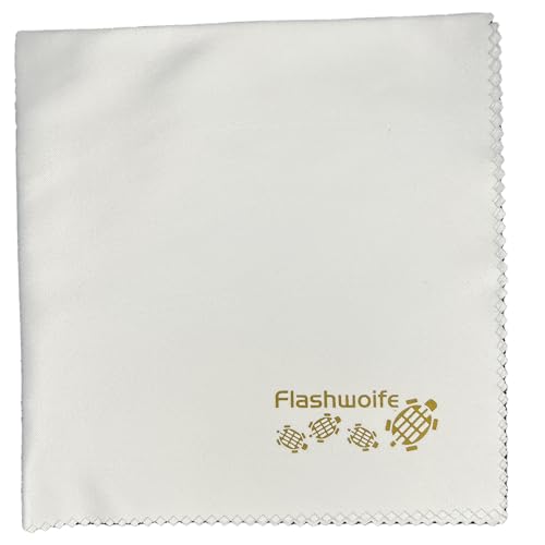 Flashwoife, extra feines Micro-Faser (Nano-Faser) Reinigungstuch, RT30W, Microfaser Putztuch 30x30 cm, weiß von Flashwoife