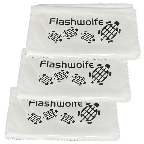 Flashwoife, extra feines Micro-Faser (Nano-Faser) Reinigungstuch, RT40W - 3X, Microfaser Putztuch 40x40 cm, weiß von Flashwoife