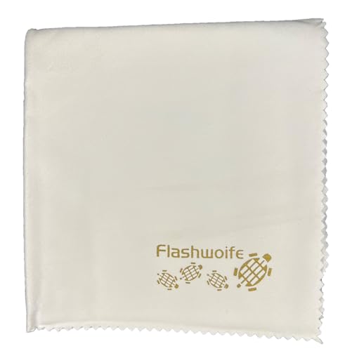 Flashwoife, extra feines Micro-Faser (Nano-Faser) Reinigungstuch, RT50W, Microfaser Putztuch 50x50 cm, weiß von Flashwoife