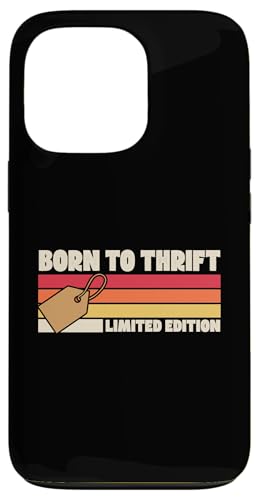 Born To Thrift Limited Edition Retro 70er Jahre Camp Style Stripes Hülle für iPhone 13 Pro von Flea Market Thrifting Merch for Yard Sale Mornings