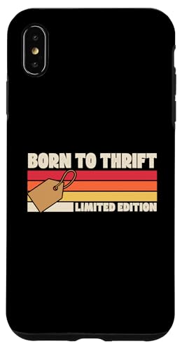 Born To Thrift Limited Edition Retro 70er Jahre Camp Style Stripes Hülle für iPhone XS Max von Flea Market Thrifting Merch for Yard Sale Mornings