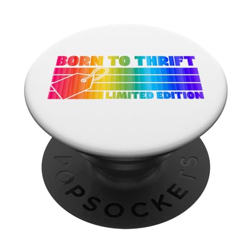 Born To Thrift Limited Edition Retro 70er Jahre Camp Style Stripes PopSockets Klebender PopGrip Born To Thrift Limited Edition Retro 70er Jahre Camp Style Stripes PopSockets Klebender PopGrip von Flea Market Thrifting Merch for Yard Sale Mornings