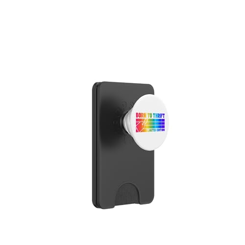 Born To Thrift Limited Edition Retro 70er Jahre Camp Style Stripes PopSockets PopWallet für MagSafe Born To Thrift Limited Edition Retro 70er Jahre Camp Style Stripes PopSockets PopWallet für MagSafe von Flea Market Thrifting Merch for Yard Sale Mornings
