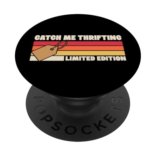 Catch Me Thrifting Limited Edition Retro 70er Jahre Camp Style PopSockets Klebender PopGrip Catch Me Thrifting Limited Edition Retro 70er Jahre Camp Style PopSockets Klebender PopGrip von Flea Market Thrifting Merch for Yard Sale Mornings