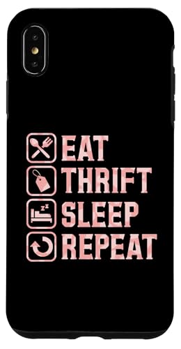 Eat Thrift Sleep Repeat Einfache Grafik zum Sparen Hülle für iPhone XS Max Eat Thrift Sleep Repeat Einfache Grafik zum Sparen Hülle für iPhone XS Max von Flea Market Thrifting Merch for Yard Sale Mornings