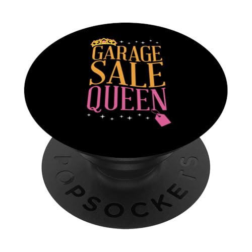 Garagenverkauf Queen PopSockets Klebender PopGrip Garagenverkauf Queen PopSockets Klebender PopGrip von Flea Market Thrifting Merch for Yard Sale Mornings