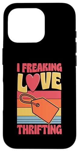 I Freaking Love Thrifting Herz im Retro-Vintage-Stil Hülle für iPhone 16 Pro I Freaking Love Thrifting Herz im Retro-Vintage-Stil Hülle für iPhone 16 Pro von Flea Market Thrifting Merch for Yard Sale Mornings