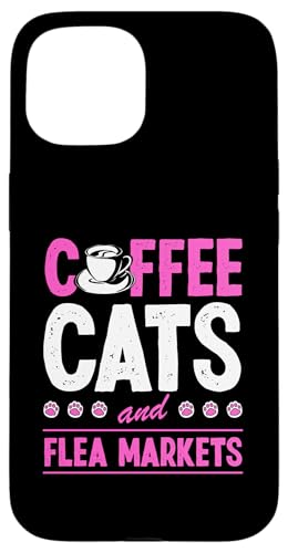 Kaffeekatzen und Flohmärkte Hülle für iPhone 15 Kaffeekatzen und Flohmärkte Hülle für iPhone 15 von Flea Market Thrifting Merch for Yard Sale Mornings