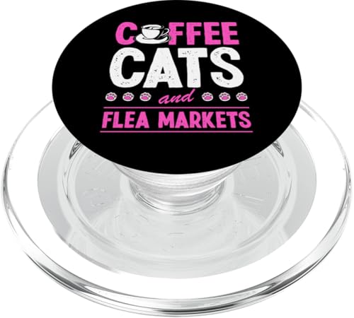 Kaffeekatzen und Flohmärkte PopSockets PopGrip für MagSafe Kaffeekatzen und Flohmärkte PopSockets PopGrip für MagSafe von Flea Market Thrifting Merch for Yard Sale Mornings