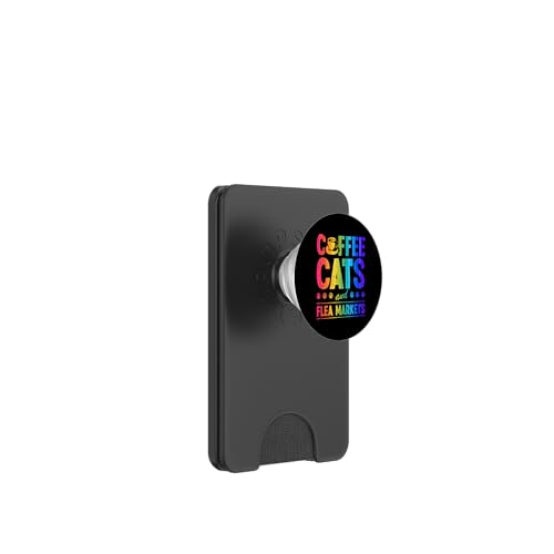 Kaffeekatzen und Flohmärkte PopSockets PopWallet für MagSafe Kaffeekatzen und Flohmärkte PopSockets PopWallet für MagSafe von Flea Market Thrifting Merch for Yard Sale Mornings