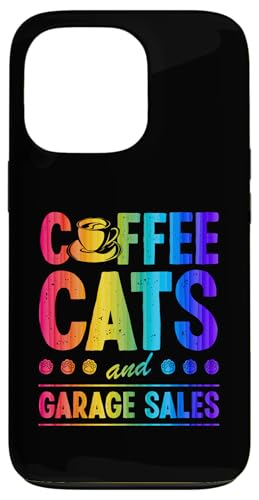 Kaffeekatzen und Garagenverkäufe Hülle für iPhone 13 Pro Kaffeekatzen und Garagenverkäufe Hülle für iPhone 13 Pro von Flea Market Thrifting Merch for Yard Sale Mornings