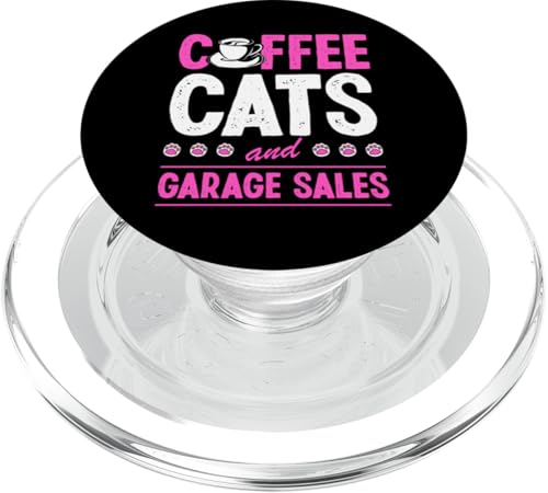 Kaffeekatzen und Garagenverkäufe PopSockets PopGrip für MagSafe Kaffeekatzen und Garagenverkäufe PopSockets PopGrip für MagSafe von Flea Market Thrifting Merch for Yard Sale Mornings